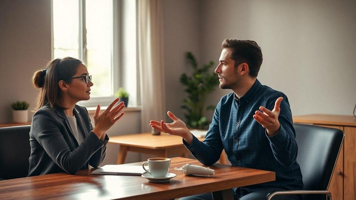 Ouvir ativamente, feedback e ritmo da conversa